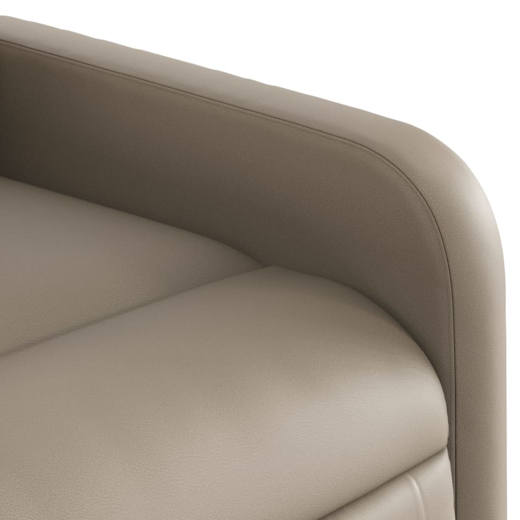 Electric Recliner Chair Cappuccino Brown Faux Leather
