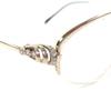 Great Chopard Glasses Half rim with logo Silver K14WG mens Used