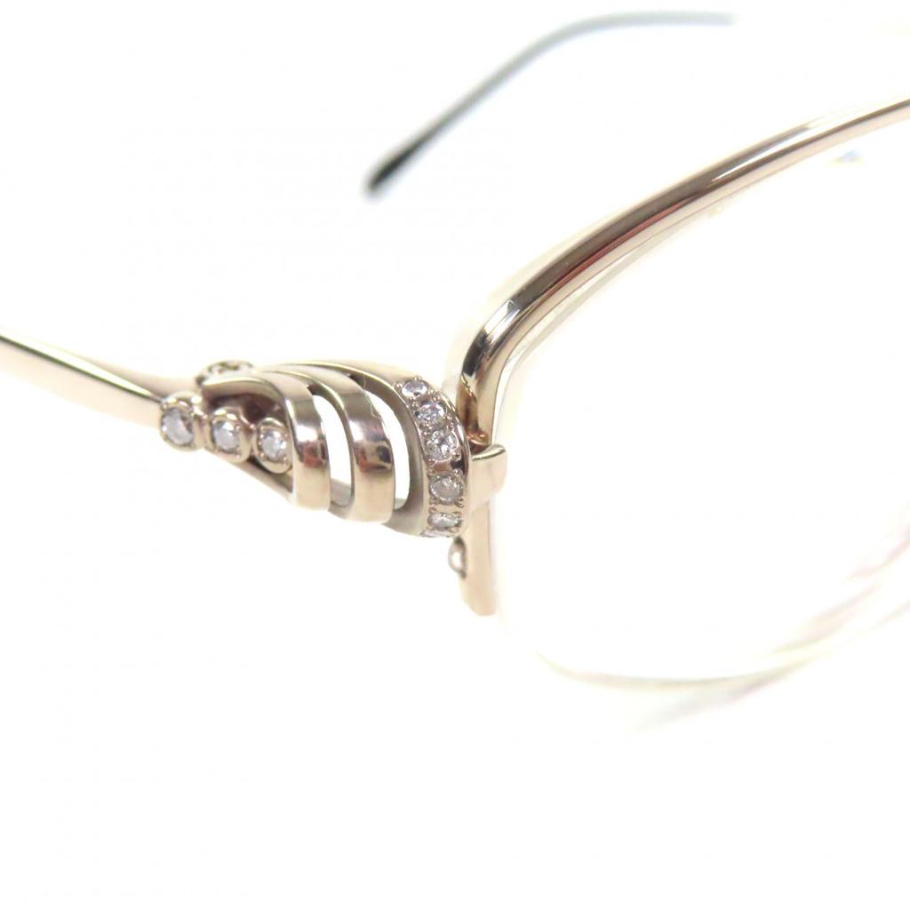 Great Chopard Glasses Half rim with logo Silver K14WG mens Used