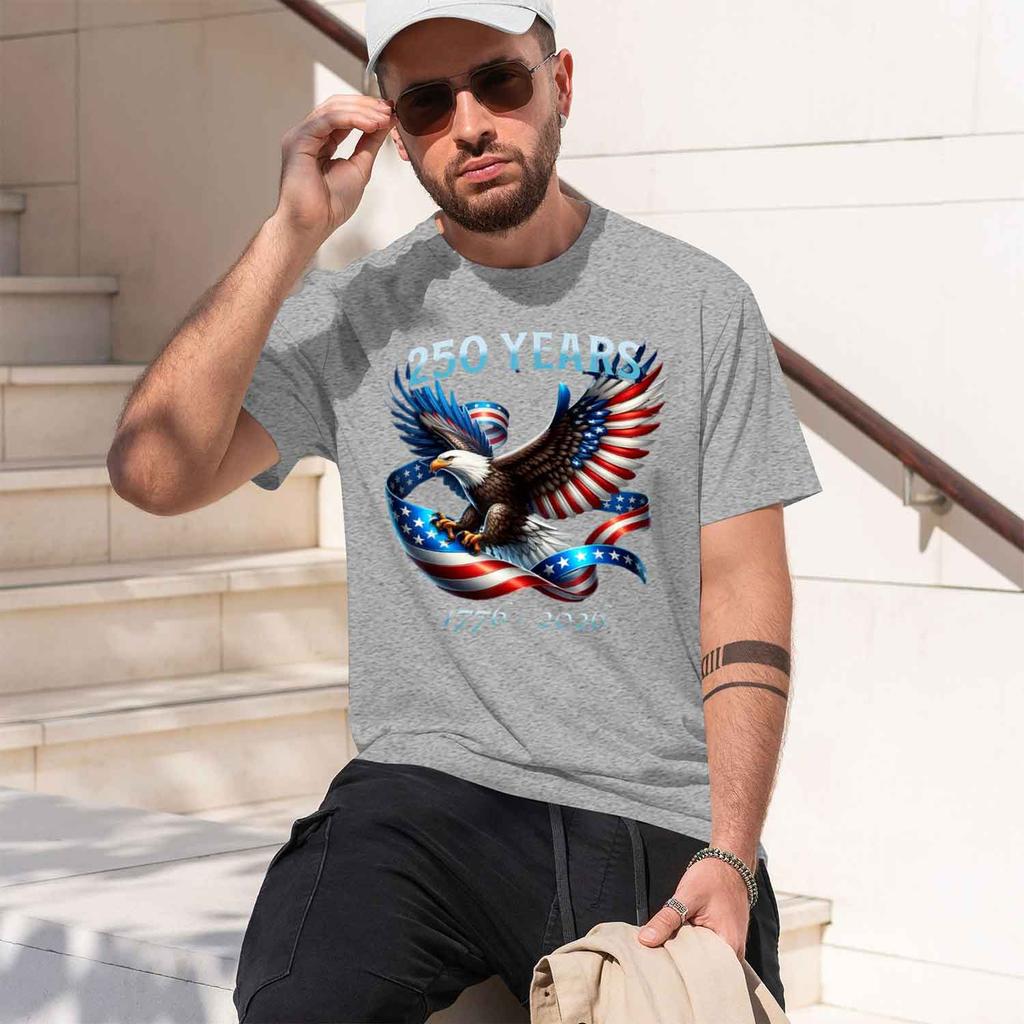 Patriot And Flag 250 Years 1776 Tshirt Summer Shortsved Breathable Sweatwking Versatile Trendy Tshirt 2026 New Model Short