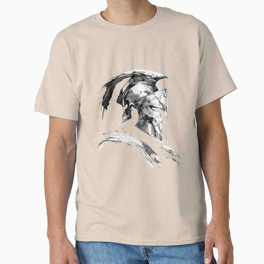 Spartan warrior helmet ancient greece this is sparta T Shirt for men Large size Adult tops S-6XL