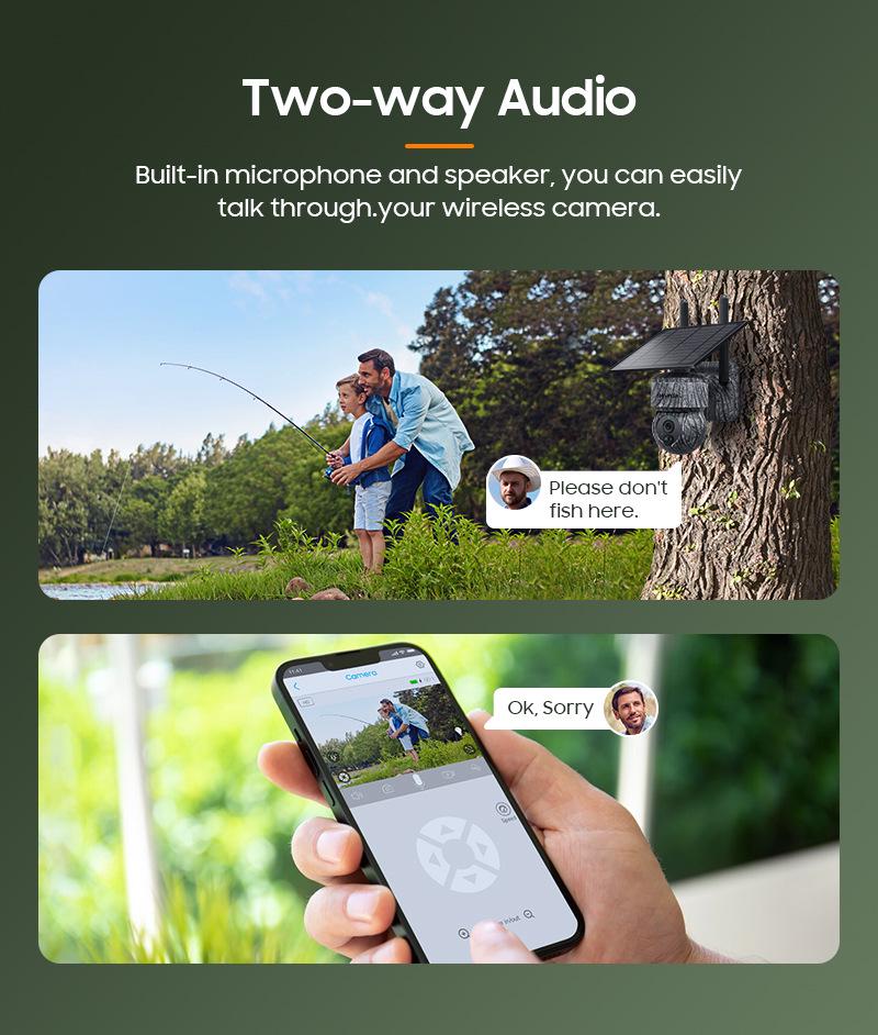 4G Solar-Powered WiFi Outdoor HD Camouflage Surveillance Camera