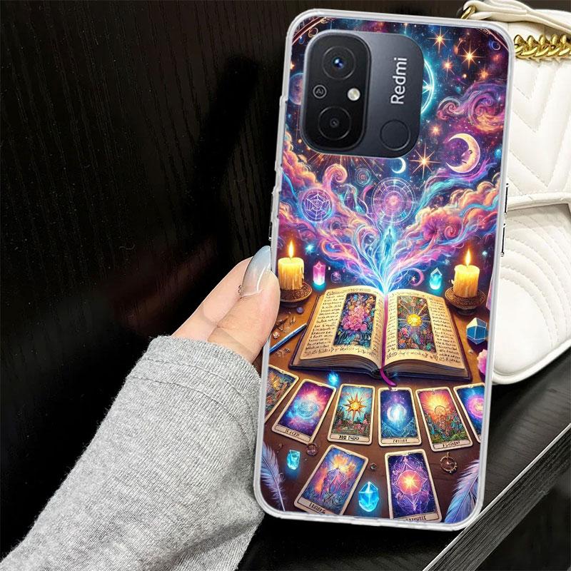 Witch Tarot Card Case for Xiaomi Redmi 14C 13C 13 12C 12 10C 10 10A Phone Cover 9C 9 9A 9T 8 8A 7 7A 6 6A K70 K40 K20 Pro