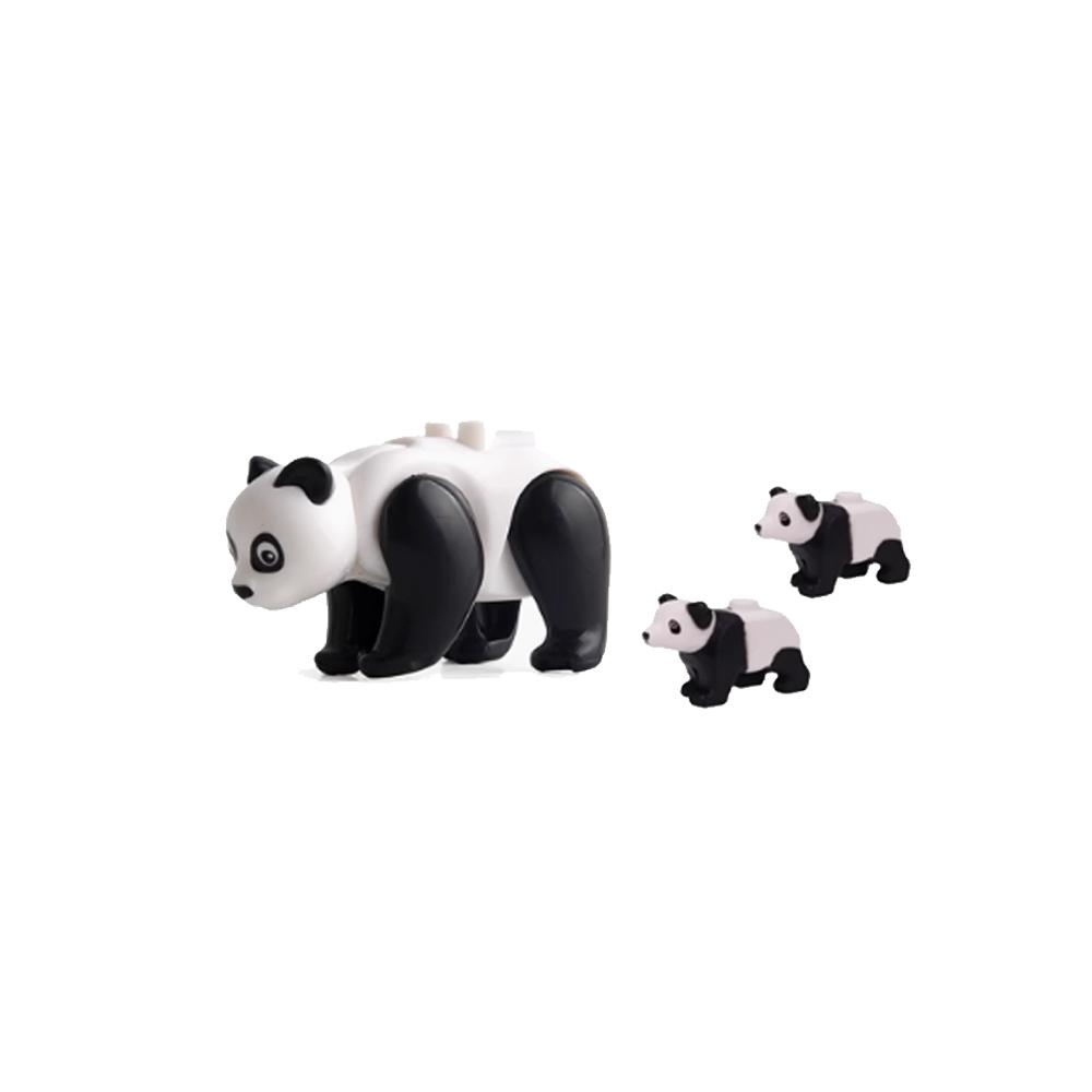 MOC Şehir Hayvan Yapı Taşı Fars Fil Zırhlı Katır Kaplan Leopar Kartal Kuş Ayı Kurt Panda Kedi Oyuncak Hediye Mini Tuğlalar Q71