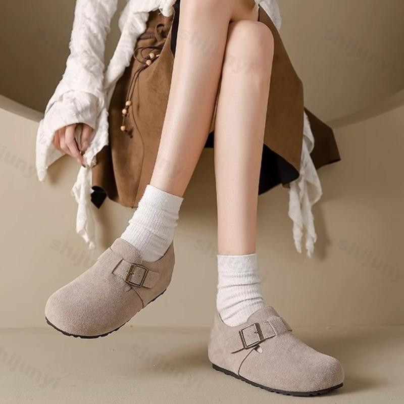 Classic Belt Buckle Loafers Woman 2026 Autumn Flats Shoes Ladies Retro Interior Height Increasing Casual Shoes Zapatos Mujer