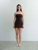 Obeleu Ribbed Onepiece Swimsuit - Brown