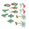 12pcs Plant Patches DIY Decoration Plant Appearance Cotton Iron On Patches Easy Iron Embroidered Patch for Dress Package