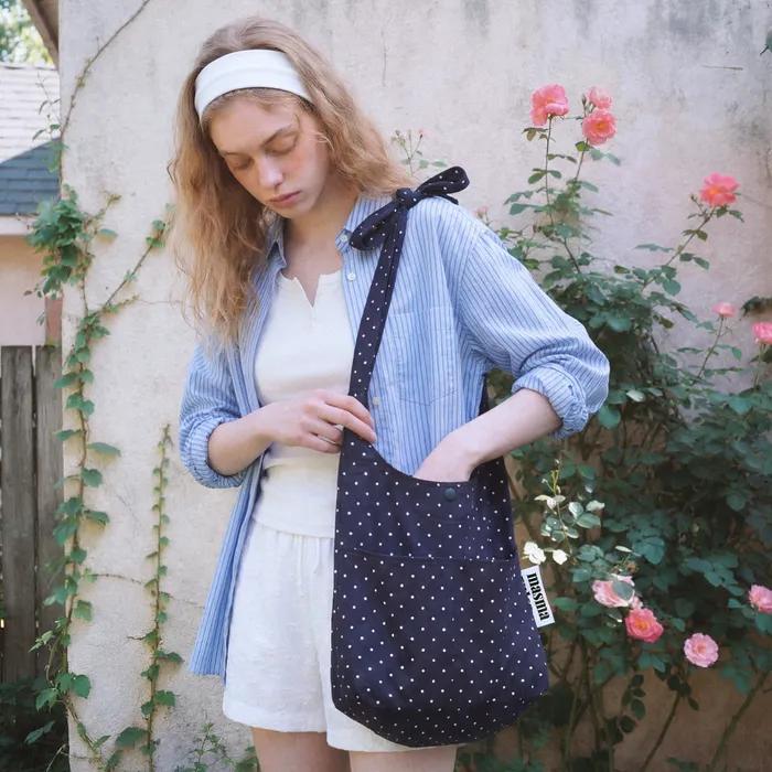 Snack eco crossbag_Dot denim