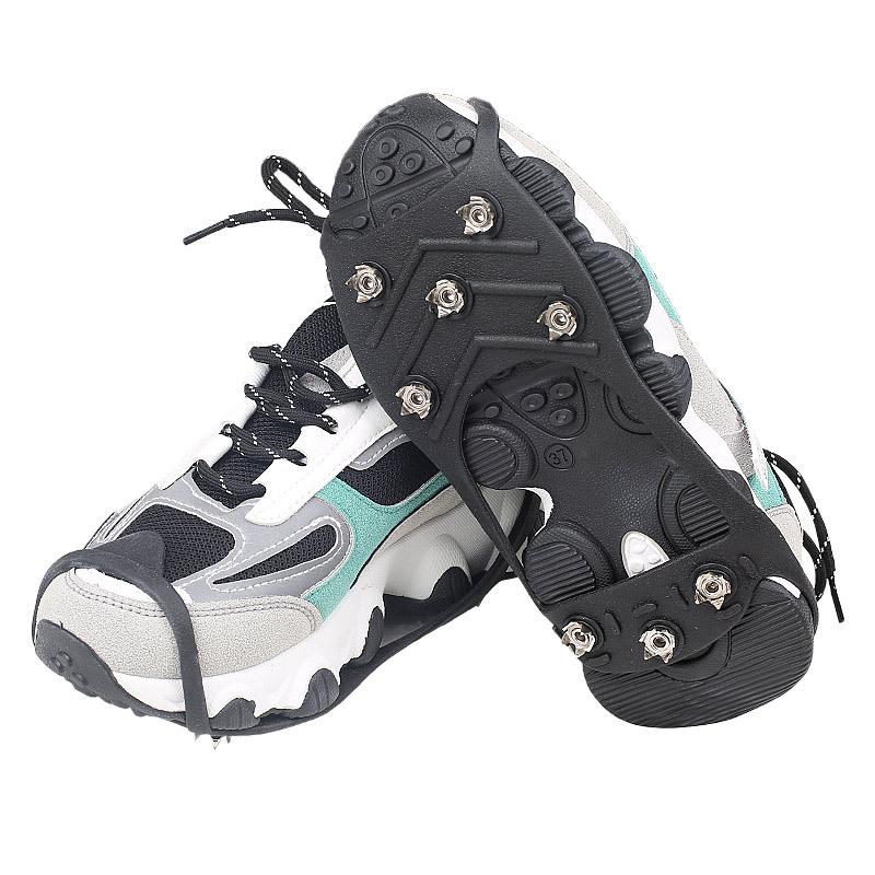 New Non-slip Crampon Shoe Cover Outdoor Snow Ice Non-slip Simple Eight-tooth Men's and Women's Anti-drop Cover Easy To Wear and Take Off