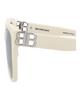 Balenciaga Sunglasses with Mirrored Asian BB0102SA and Gray Women's Lenses, Fit, 016, White, Silver,
