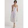 Floral Sexy Slit Suspender Dress Floral Sexy Slit Camisole Dress