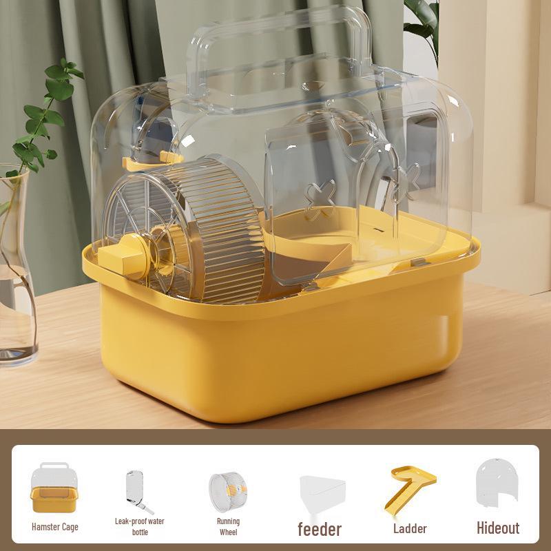 Luxury Acrylic Travel Cage for Baby Golden Hamsters