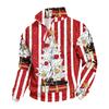 Men's Casual Quarter-Zip Stand Collar Sweatshirt with Christmas Print for Holiday Wear