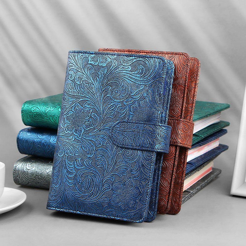 Binder Stationery Loose leaf Page Rings Binder Pockets Paper Holder Notebook Cover Leather Binder