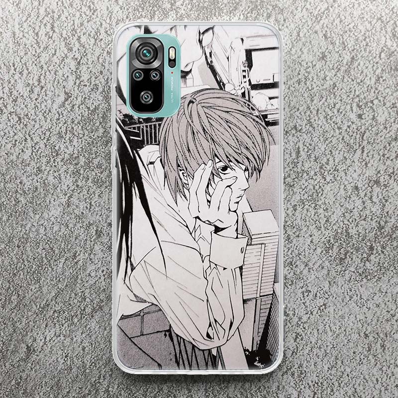 N-Note D-Death Yagami Light Soft Case for Xiaomi Redmi Note 10 9 9S 8 Pro 7 9T 5 Phone Shell Mi 11T 12T 10T 12 11 Lite 6X A3 Cov