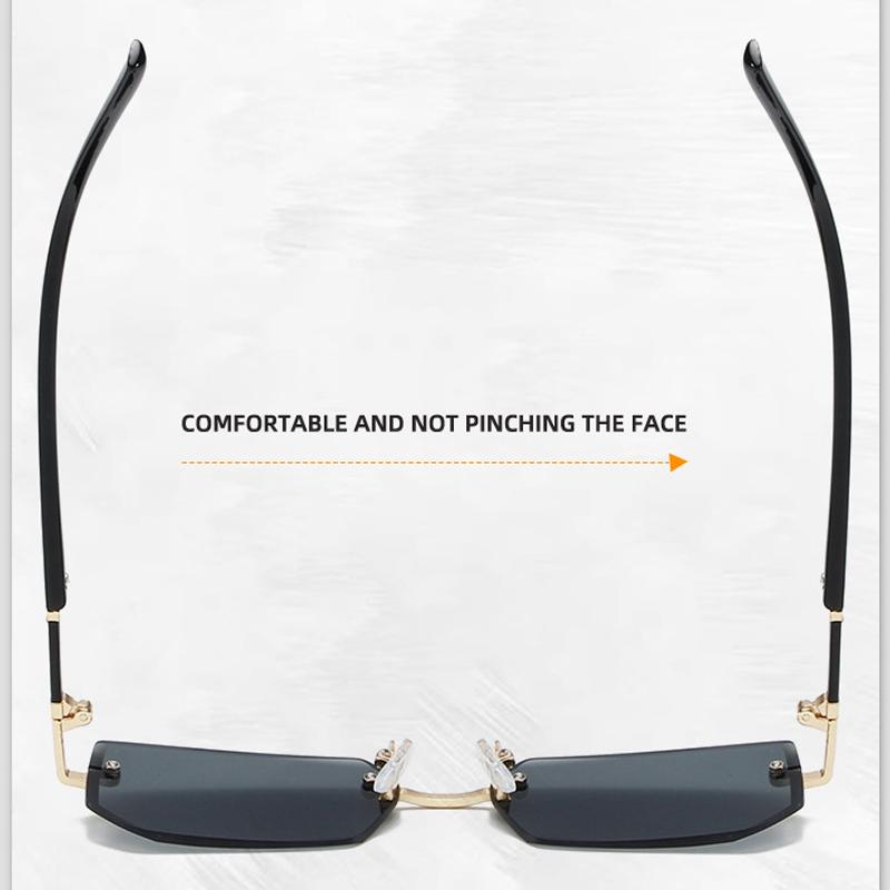 Retro Korean Myopia Sunglasses Seaside Frameless Eyeglasse Anti UV Shades Near Sight Diopters 0 To -4.0