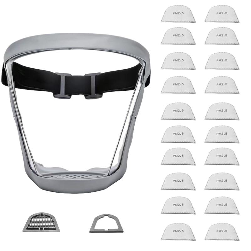 Face Shield Dust Mask Protective Full Face Shield Protective Face Shield Mask for Work Full Face Shield Face Shield серый