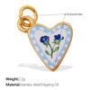 Fashion Enamel Round Brand Pendant Mama Strawberry Love Shape Exquisite Small Pendant