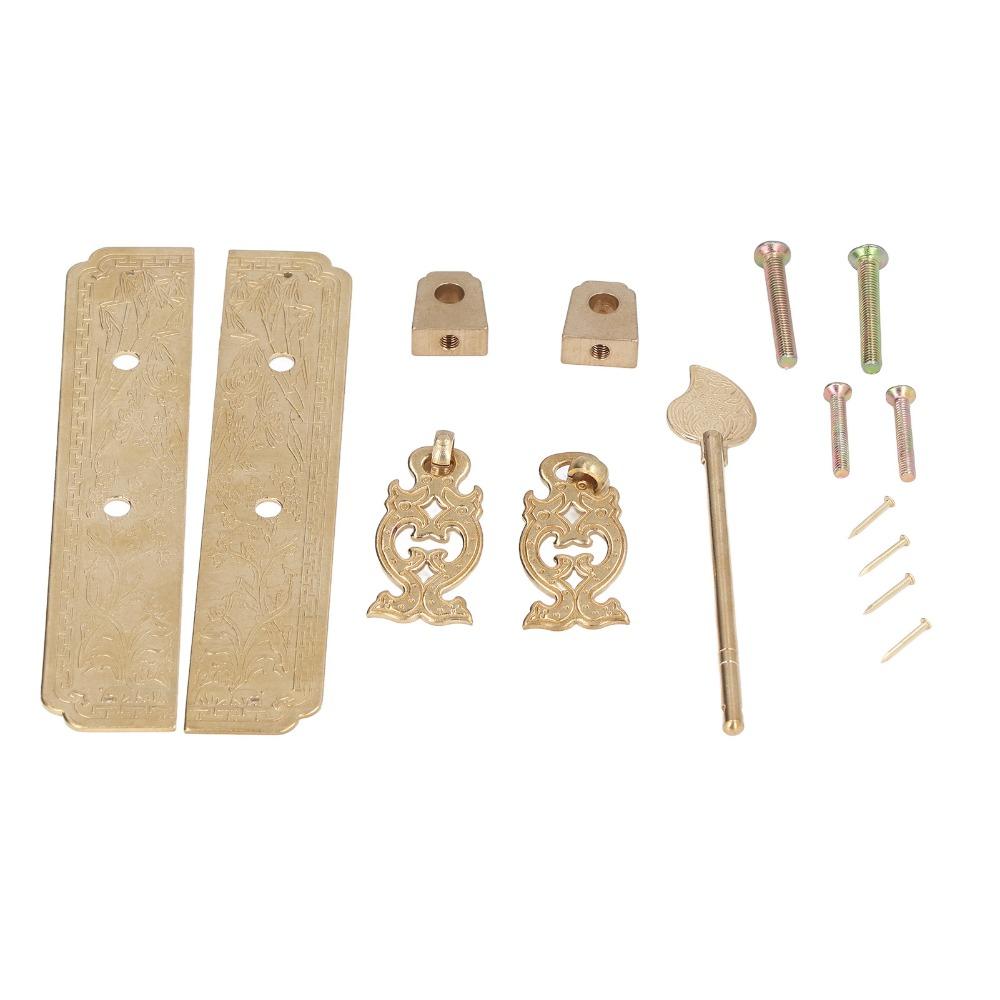Chinese Style Cabinet Faceplate Brass Door Pull Plate Retro Cabinet Handles Dressers