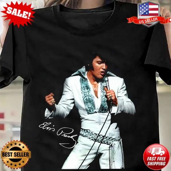 NEW Elvis Presley Signature Graphic T-Shirt Sizes S-5XL XXL