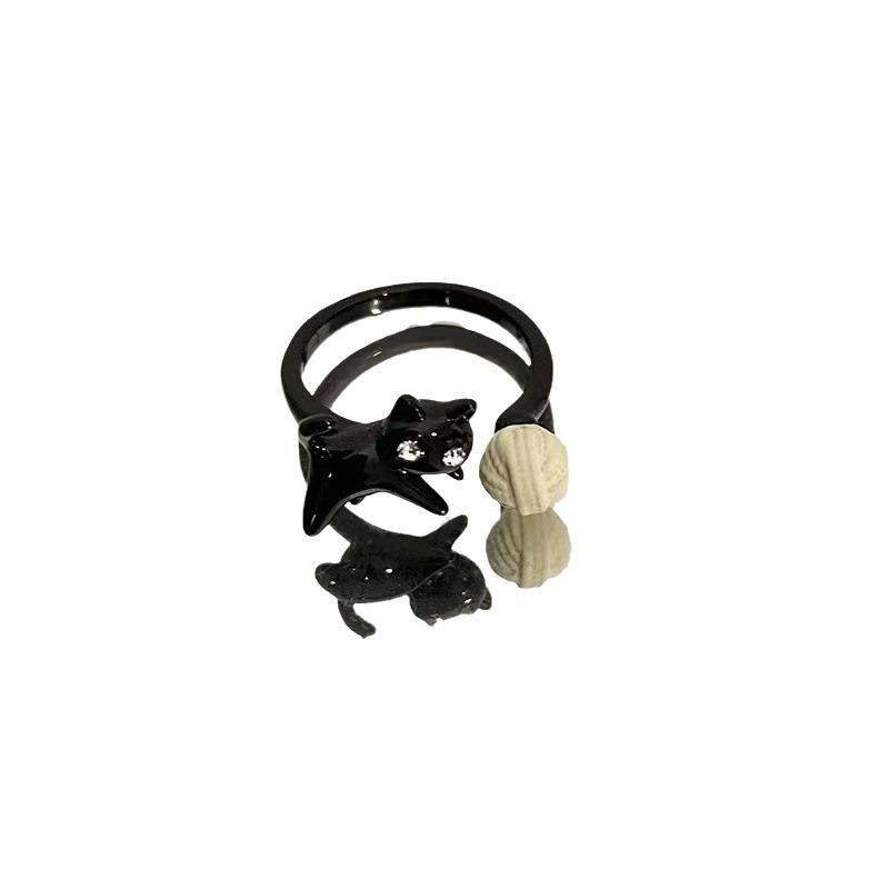 Cute Childlike Panda Ring Design Sense Simple Temperament Niche Versatile Sweet High Value Ring