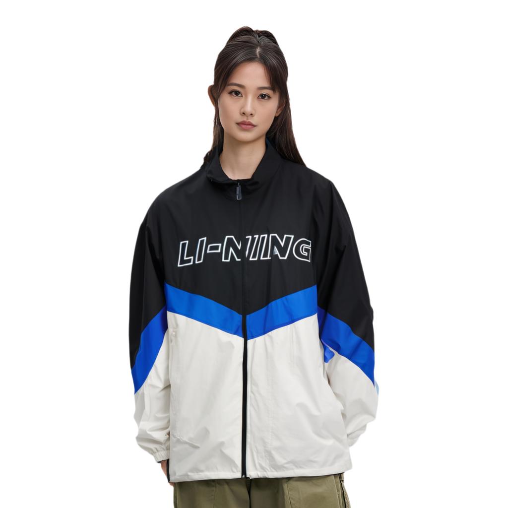LiNing Sport Lifestyle Serie Colorblock Logo Buchstaben Print Locker Lässig Sonnenschutz Kleidung Unisex Kleidung Off-White AJDT501-1