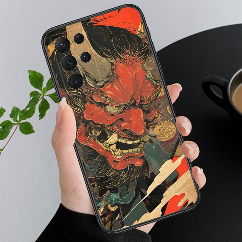 

Японская маска Они Дьявольское искусство Чехол для телефона для Samsung A55 A16 A56 A36 A35 A15 A53 A54 A33 A34 A25 A05S A52 A52S A14 A24 A26 A71 A15