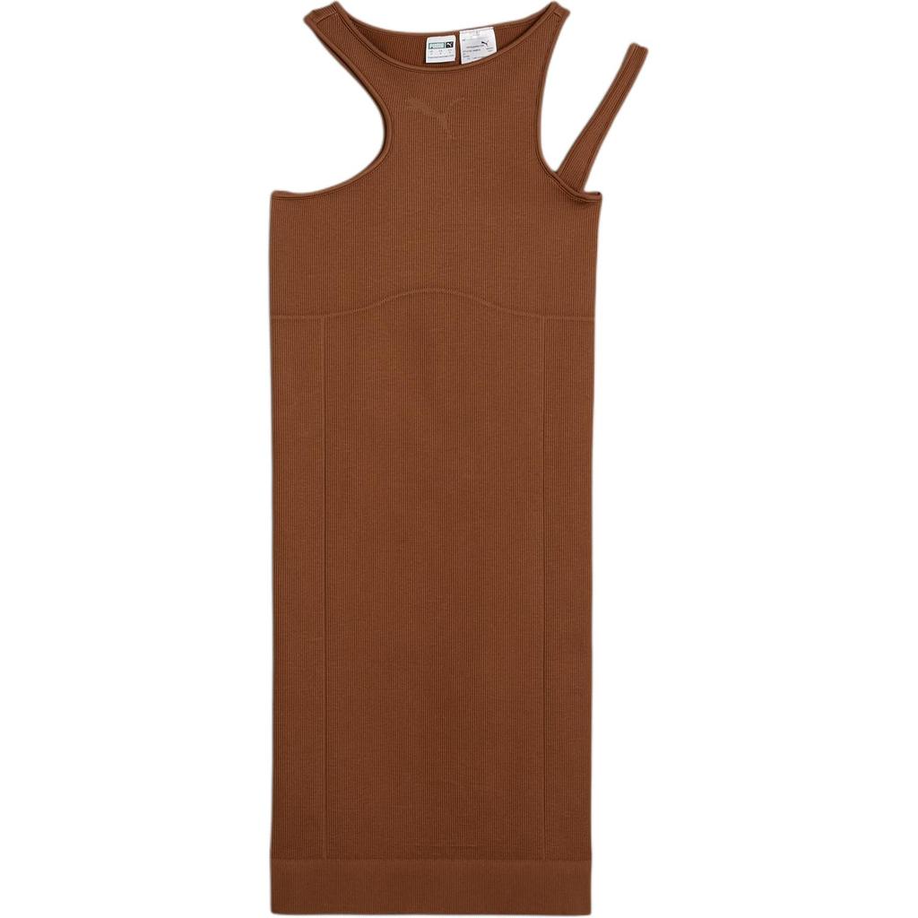 Puma Dare To Muted Motion Midi Sleeveless Dress Women Dress Brown 627877-82