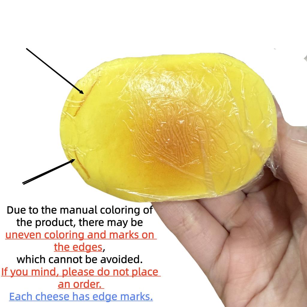 Realistic-Looking Squishy Cheese Bread Squeeze Toy Stress Easing Slow Rising Sensory Fidget Toys For Anxiety For Kids Adults