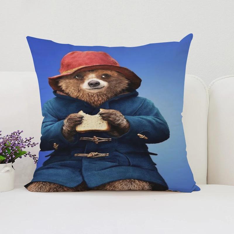 

40x40cm Sofa Decorate Paddington Bear Cushion Set With Double-Sided Printed Pillowcase And Chair Waist Cushion 12x12Inch