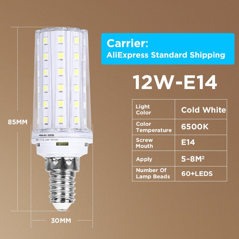 

CANMEIJIA 1 шт. E27 светодиодная лампа 220 В E14 кукурузная лампа 12 Вт 18 Вт Лампада светодиодная лампа-свеча светодиодная лампа люстра освещение для украшения дома E14 Cold White 12W белый