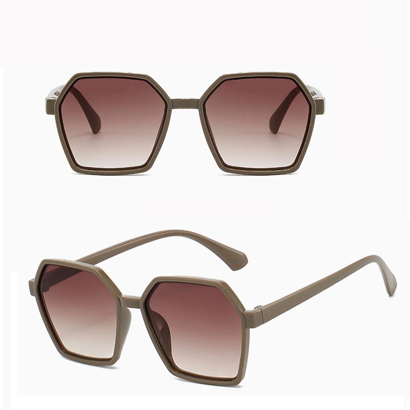 Korean Polygonal Frame Trendy Fashion Sunglasses For Men And Women Street Photography Sun Protection Essential Outdoor UV Protection
