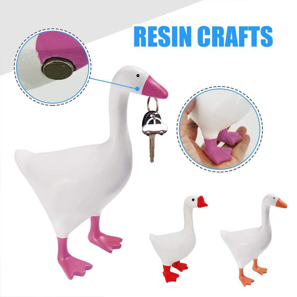 Goose/Duck Storage Rack Standing Storage Rack Racks Home Living Room Decoration Magnetic Resin Goose Duck Magnetic Key Hook