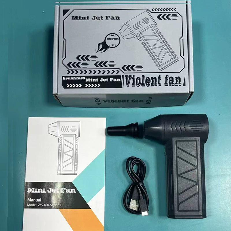2025 High-Speed Handheld Fan Duster: 130,000 RPM Turbo Mini Light for Outdoor Camping