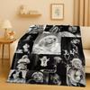 3D Billie Eilish Hit Me Hard and Soft Singer Flannel Blanket,Ultra Soft Warm Plush Throw for Home Bedroom Bed Sofa Cover Kids