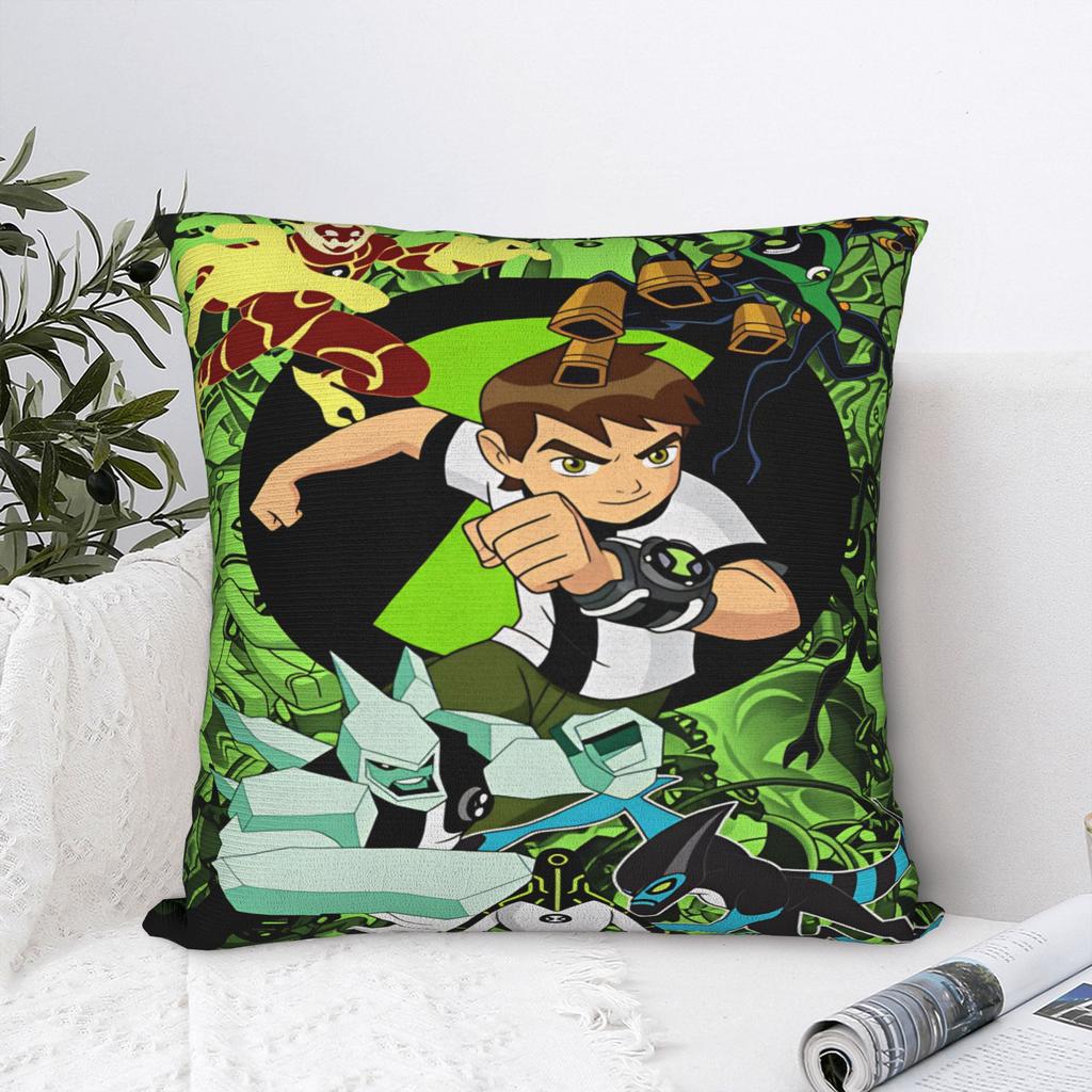 Pillow Case Ben 10 Cartoon Soft Pillow Cover For Sofa Couch Bed Living Room Kawaii Pillowcases