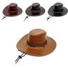Klassischer Cowboyhut aus PU-Leder mit Sonnenschutz für Outdoor-Abenteuer für Männer