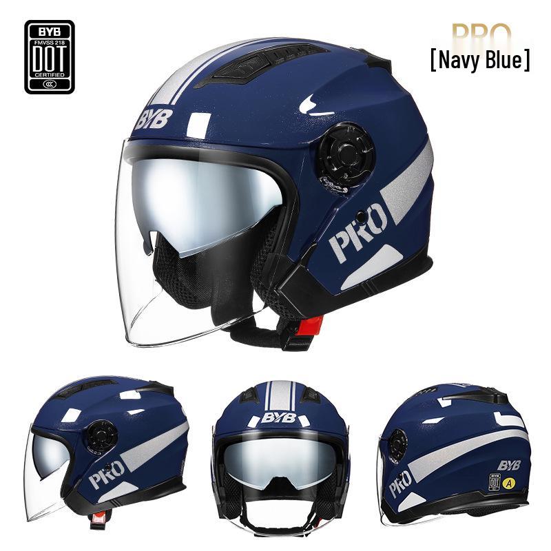 

Certified Electric Motorcycle Helmet, Dual Visor, Anti-Fog, Bluetooth, Unisex, All-Season. Ear Pads Detachable, Built-in Bluetooth Slot