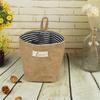 Sundries Organizer Big Round Mouth Feel Comfortable Cotton Linen Blue Bags Cotton And Linen Storage Bag Hanging Design 50g