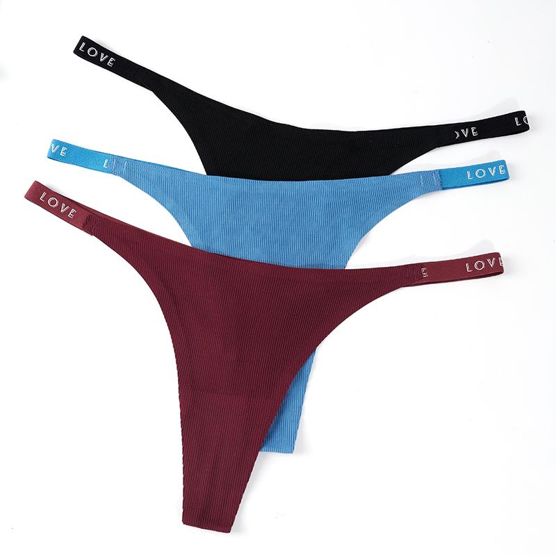 Dames Effen Kleur Naadloze String Eendelig IJszijde Sneldrogend Ondergoed voor Yoga & Sport