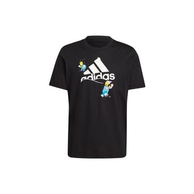 Cartoon Anime Print Crew Neck Casual Short-Sleeve T-Shirt Men Tops Black GS6314