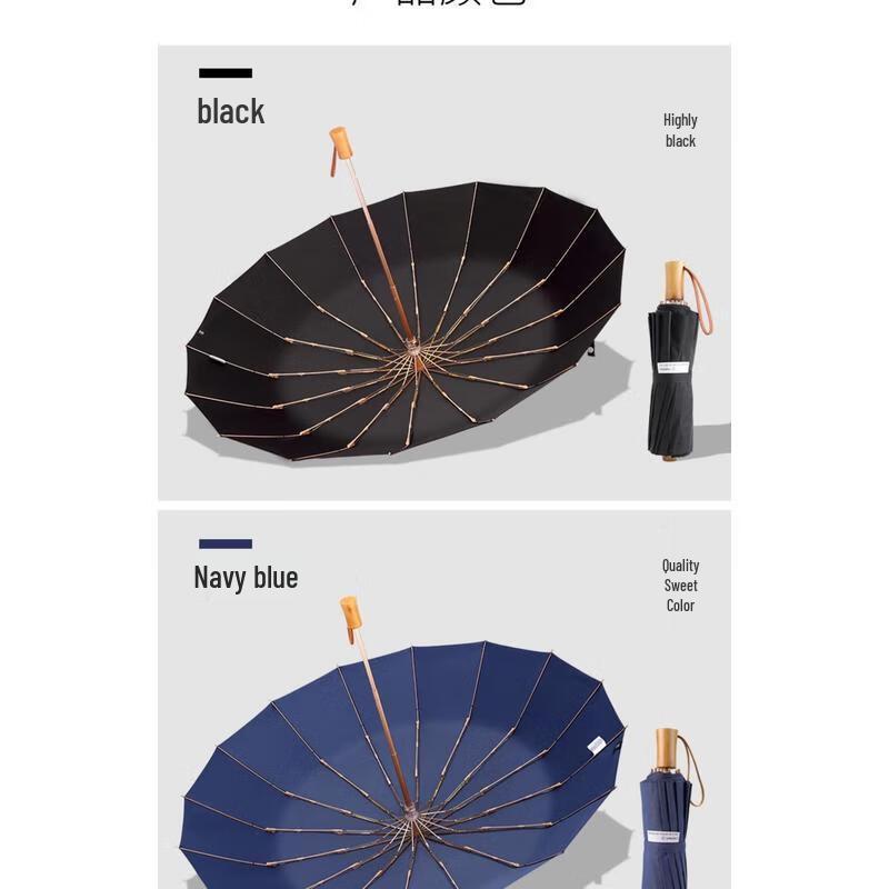 

MAMORU 16-Rib Manual Triple-Fold Umbrella