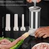 Stainless Steel Sausage Stuffer Machine Household Sausage Machine Enema Tool Divine Tool Kitchen Accessories with 3 Nozzles