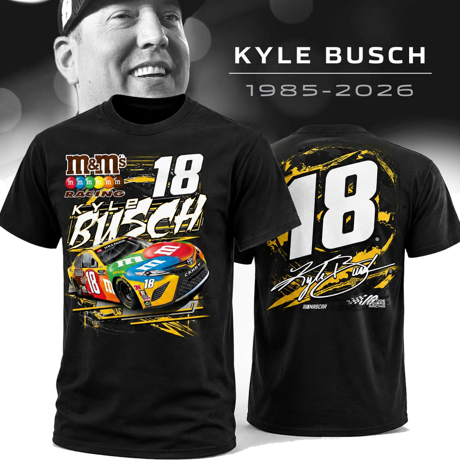Kyle Busch M&Ms #18 Double Sided Joe Gibbs Racing Shirt Unisex T-Shirt M