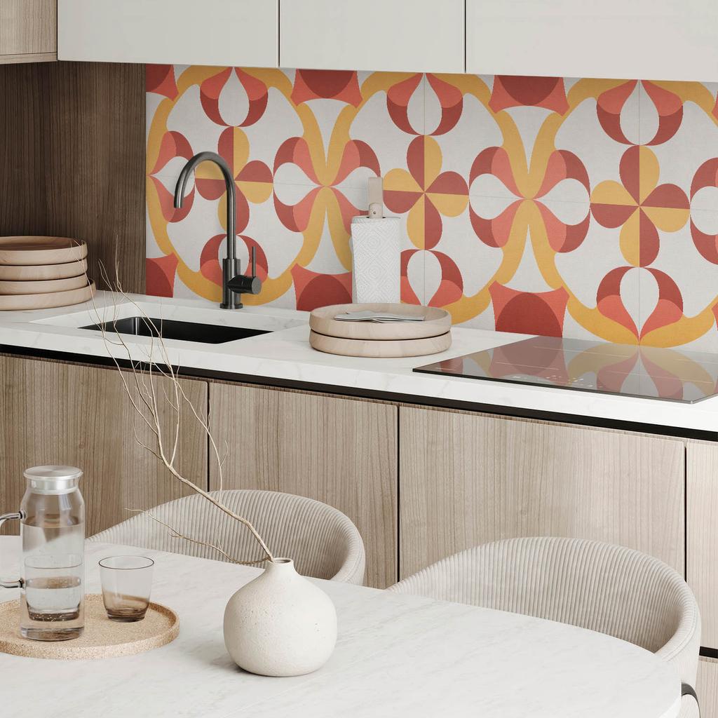 Self-Adhesive Printed Vinyl Panel 100x50 cm Abstract Geometric Pattern