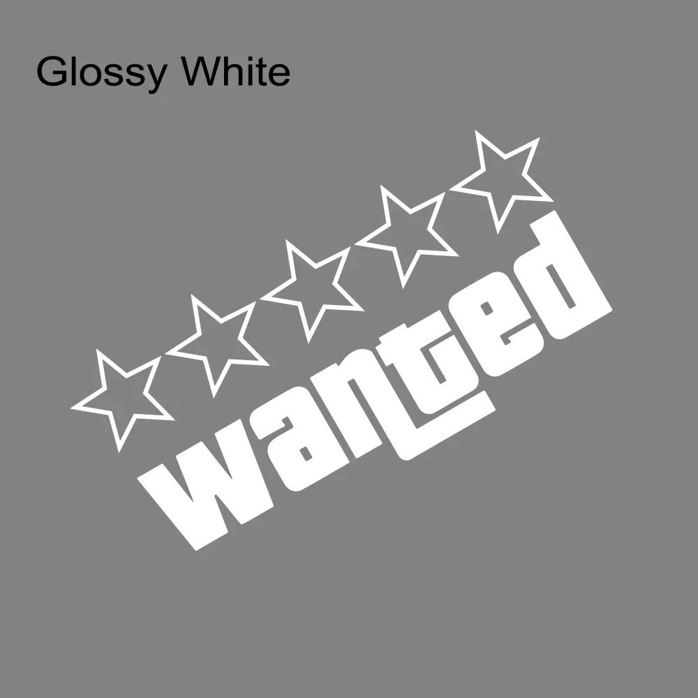 

Wanted Reflective Laser Car Funny Stickers Auto Vinyl Film Decals For Car Bumper Windows Motorcycle Laptop Walls 20x9.4cm&1Pcs