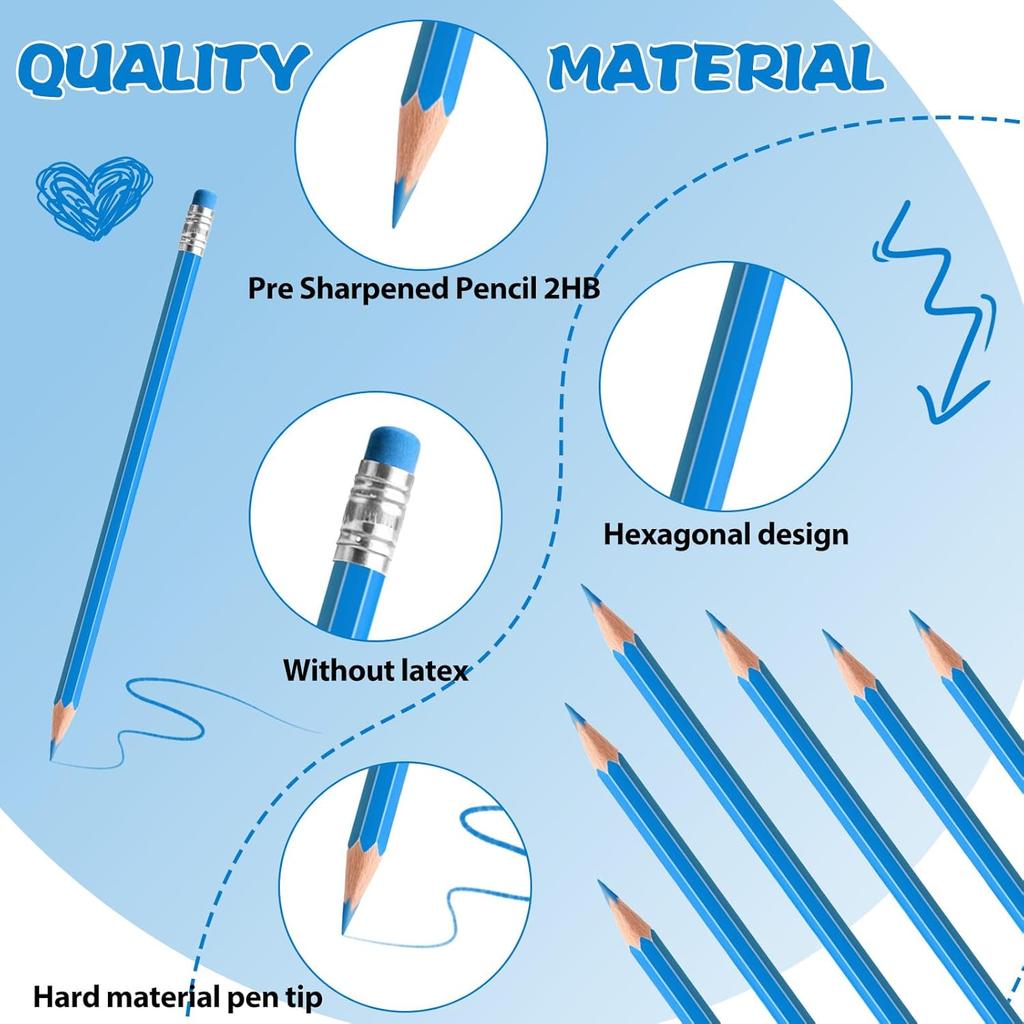 60 PCS Lightblue Colored Pencils, Pre-sharpened Professional Wooden Art Pencils Set for Artists Painting | Premium Drawing Sketching Supplies