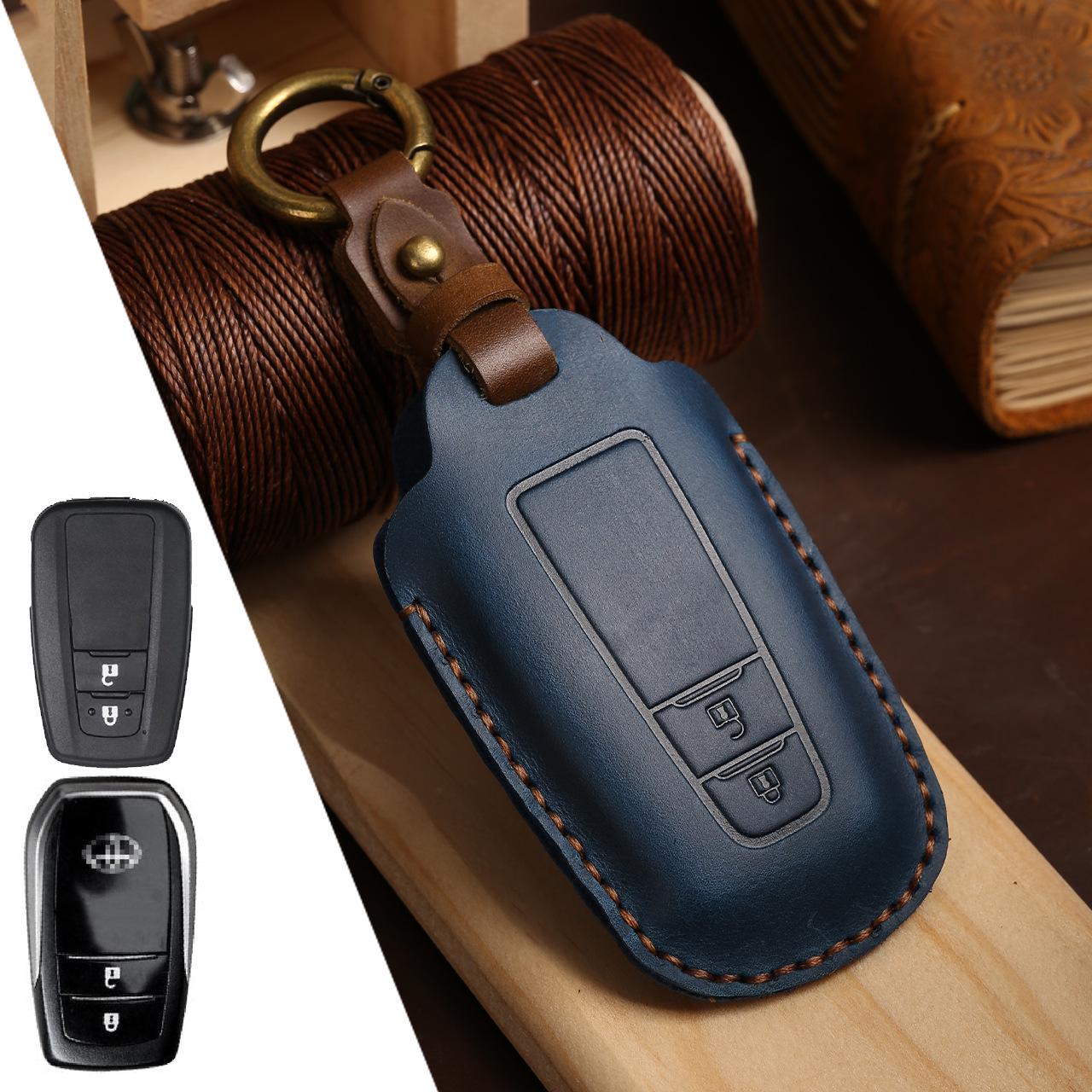 

Vintage Crazy Horse Leather Key Cover for Toyota Camry/Avalon