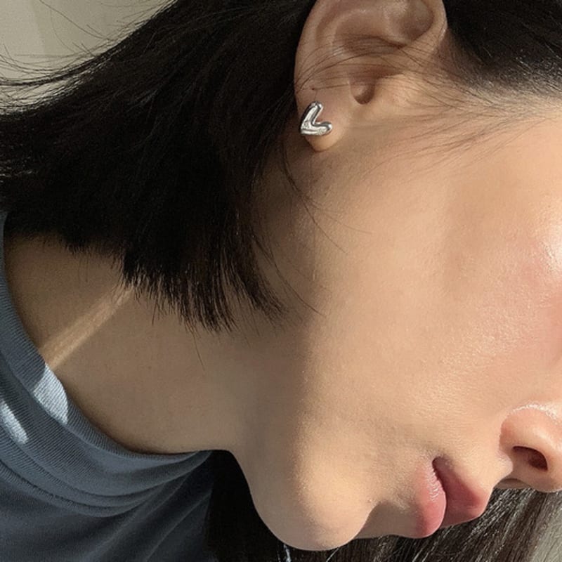 

mosxe [925silver] Twinkle heart earring silver