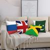 Usa Australia Flag Print Cushion Cover Super Soft Short Plush Pillow Covers 45*45 Throw Pillow Case Sofa Home Decor Pillowcase